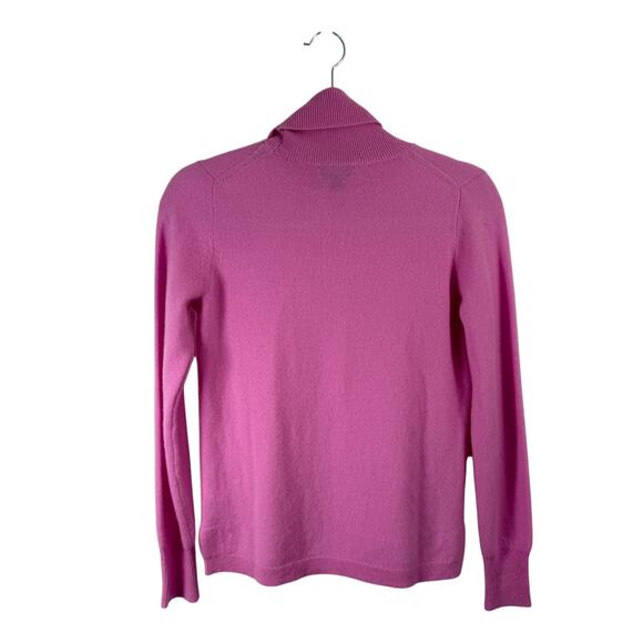 J Crew Everyday Cashmere Turtleneck Sweater Pink Preppy Miniamalist Womens XS - Picture 9 of 9
